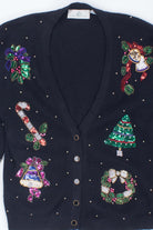 Black Ugly Christmas Cardigan 53716