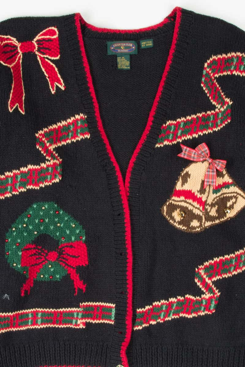 Black Ugly Christmas Cardigan 53752
