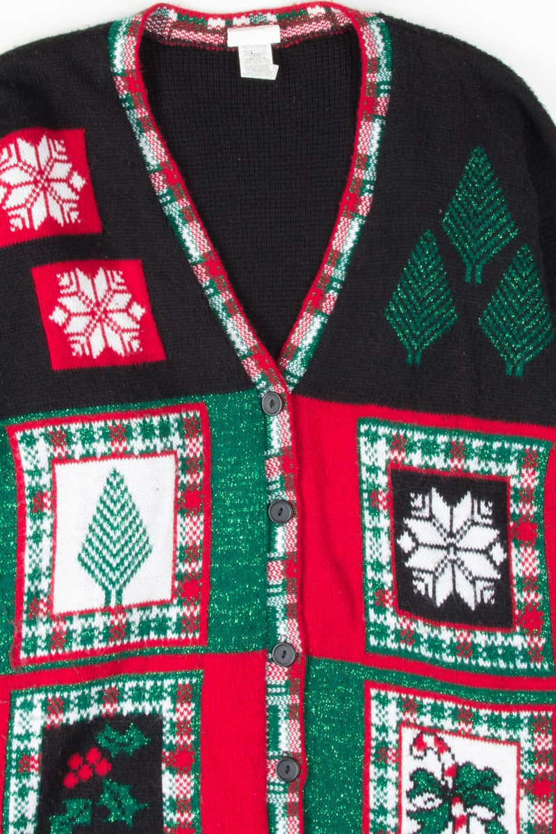 Black Ugly Christmas Cardigan 53758