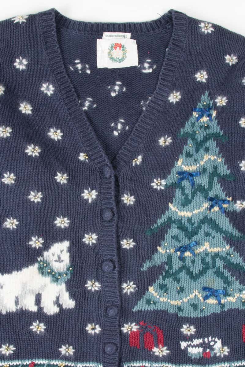 Blue Ugly Christmas Cardigan 53815