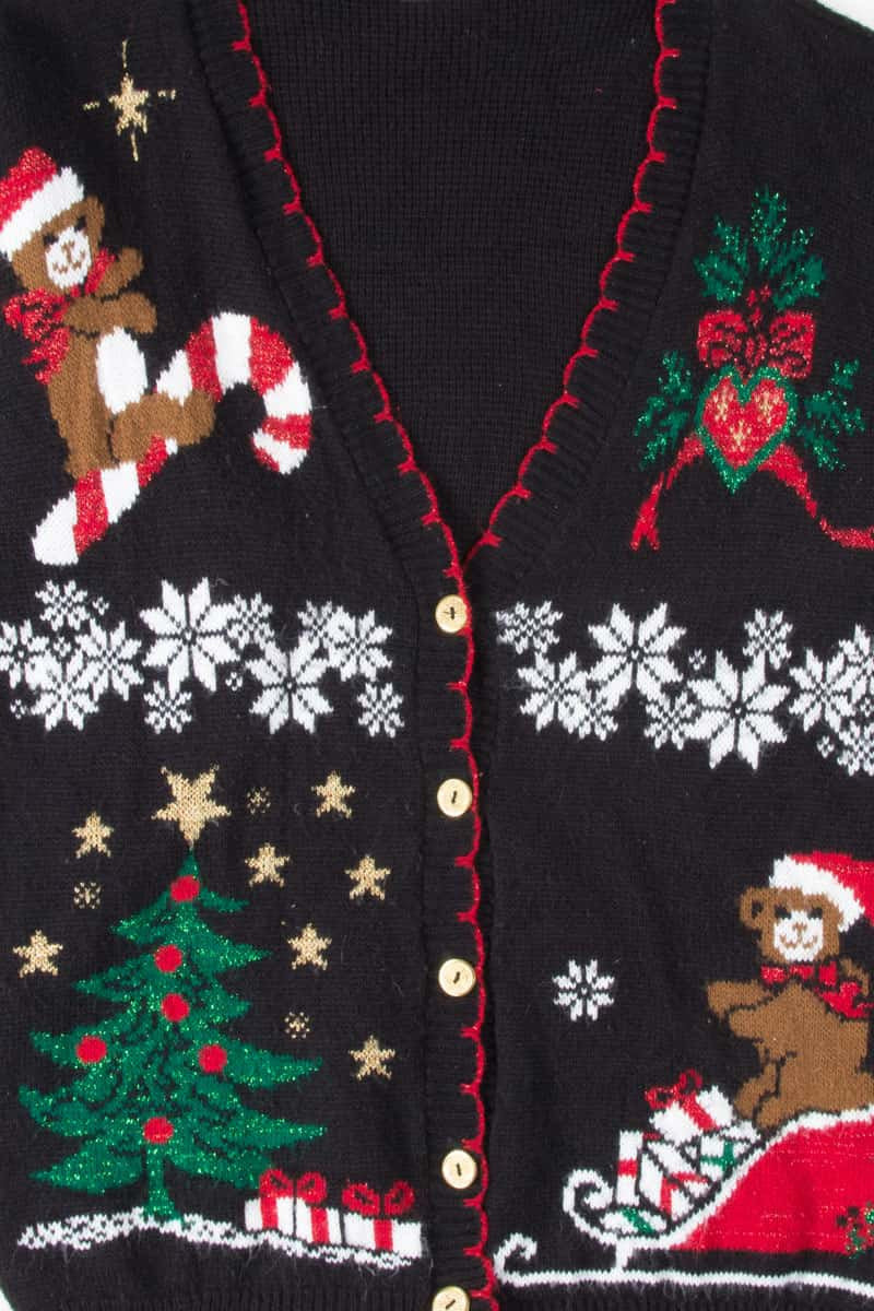 Black Ugly Christmas Cardigan 53840
