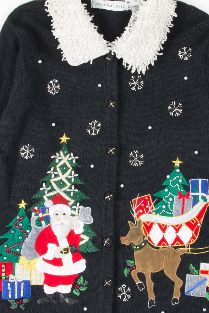 Black Ugly Christmas Cardigan 53852