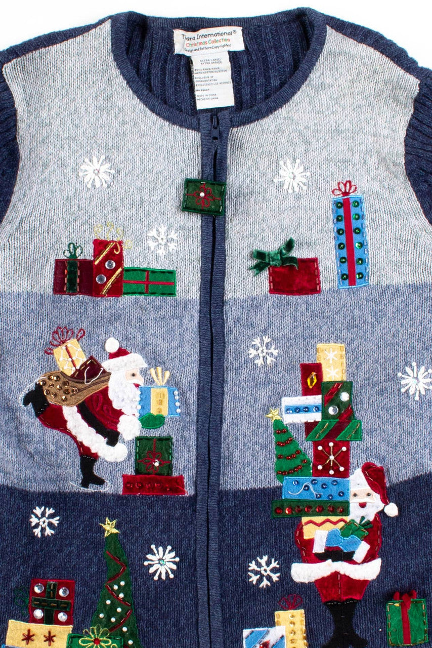 Blue Ugly Christmas Cardigan 54029