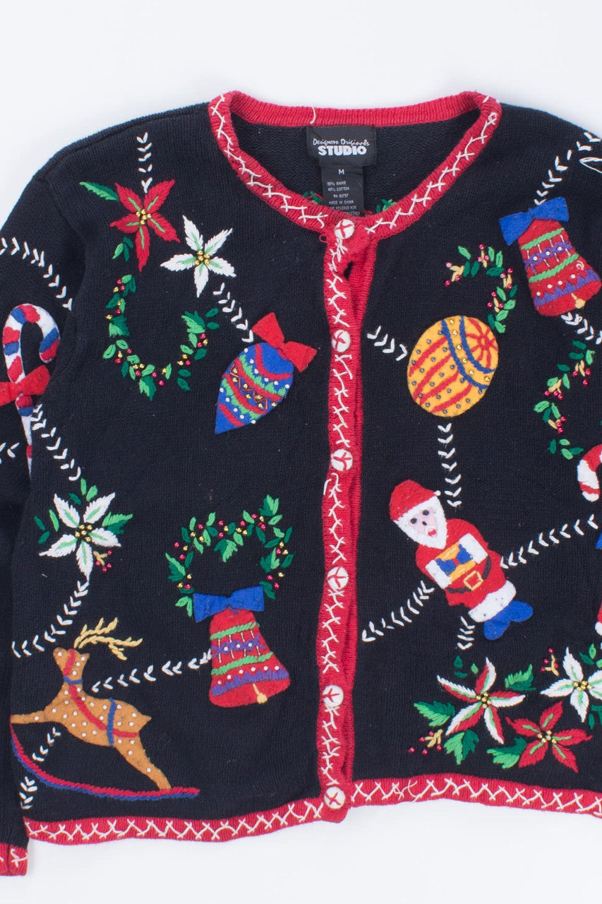 Black Ugly Christmas Cardigan 54056