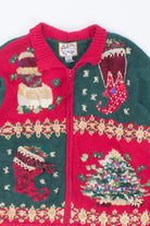 Red Ugly Christmas Cardigan 54070
