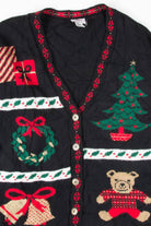 Black Ugly Christmas Cardigan 54087