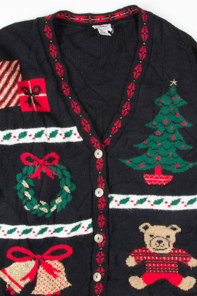 Black Ugly Christmas Cardigan 54087