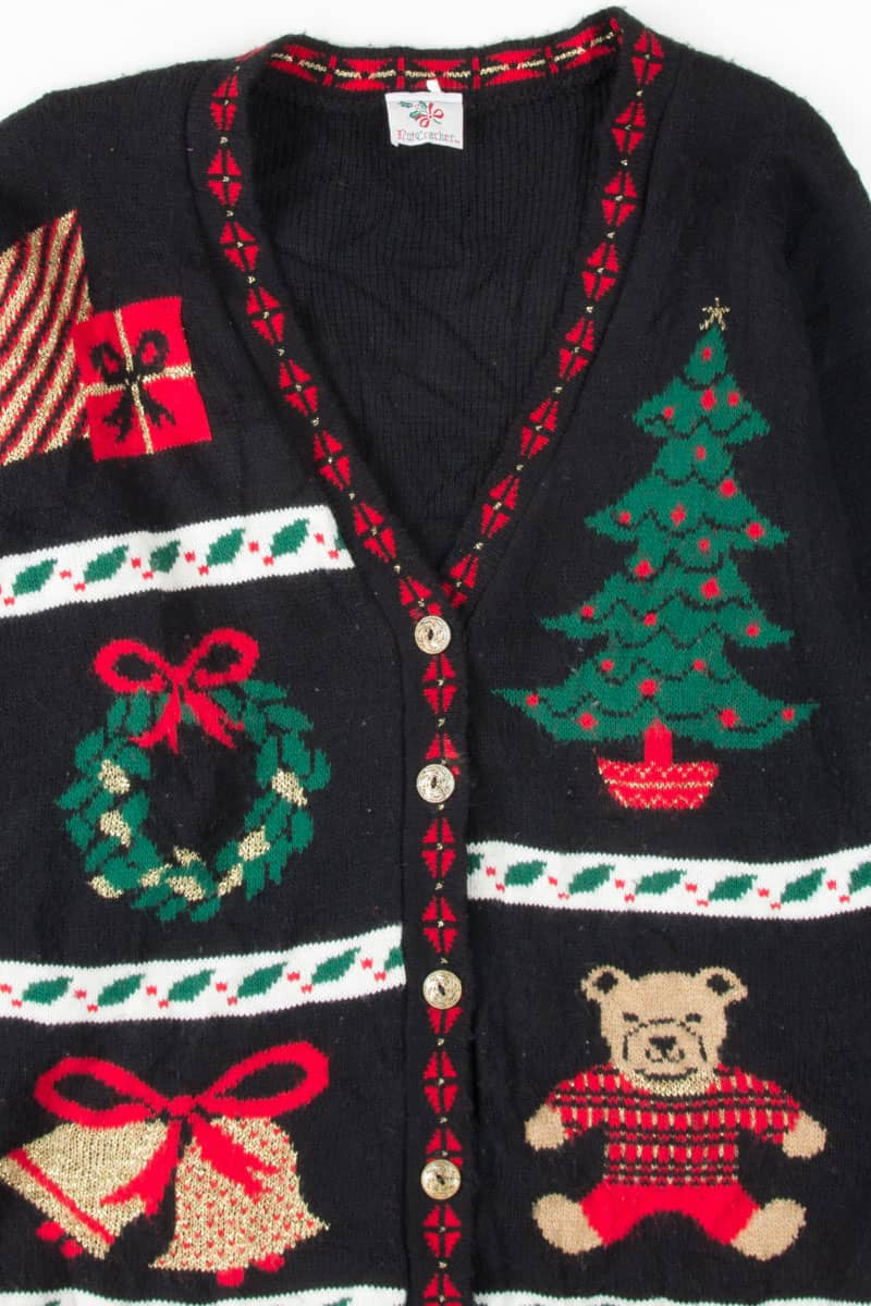 Black Ugly Christmas Cardigan 54088