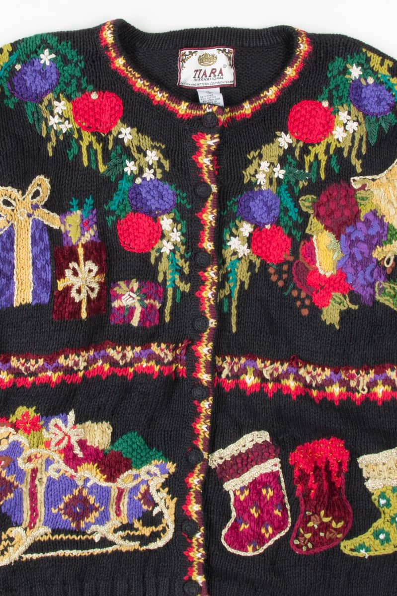 Black Ugly Christmas Cardigan 54181