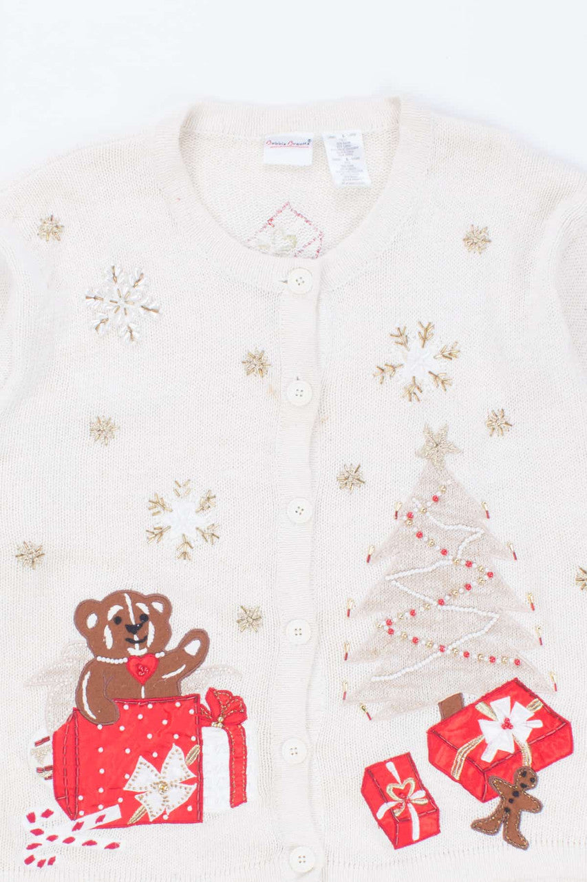 White Ugly Christmas Cardigan 54187