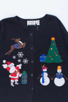 Black Ugly Christmas Cardigan 54200