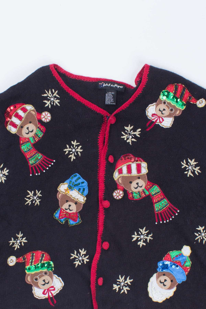 Black Ugly Christmas Cardigan 54201