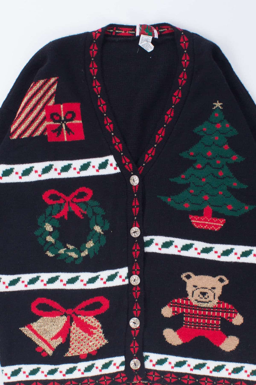 Black Ugly Christmas Cardigan 54373