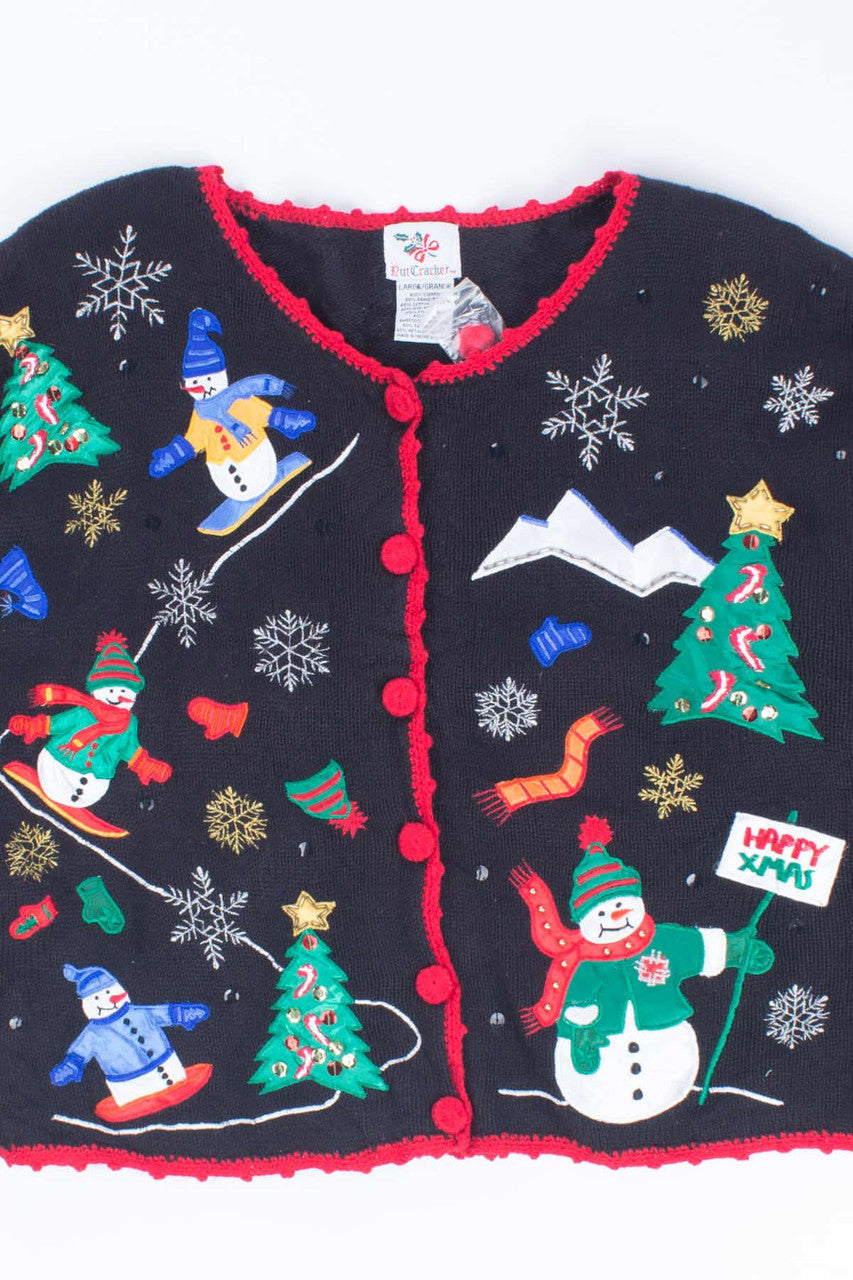 Black Ugly Christmas Cardigan 54374