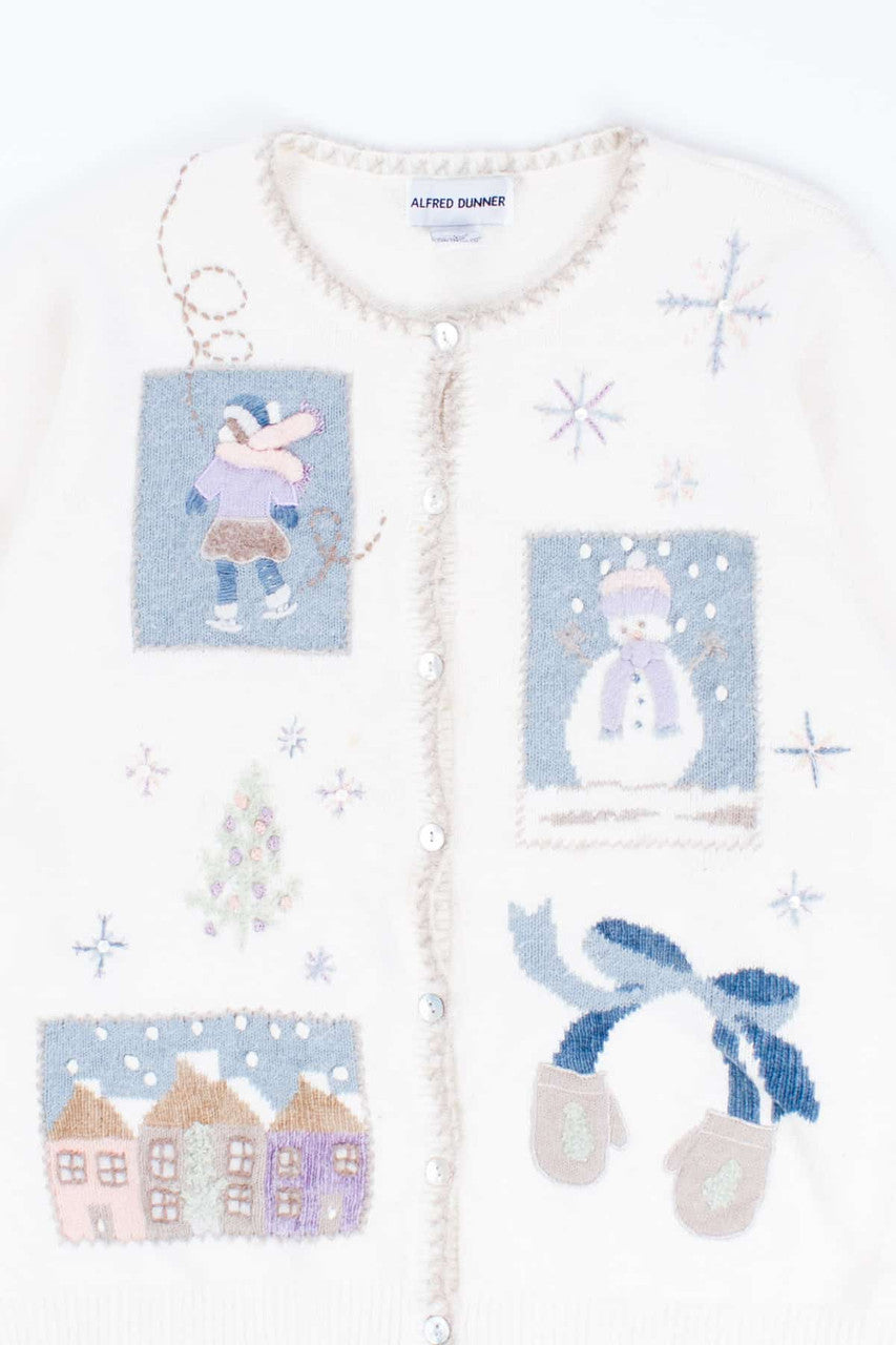 White Ugly Christmas Cardigan 54404