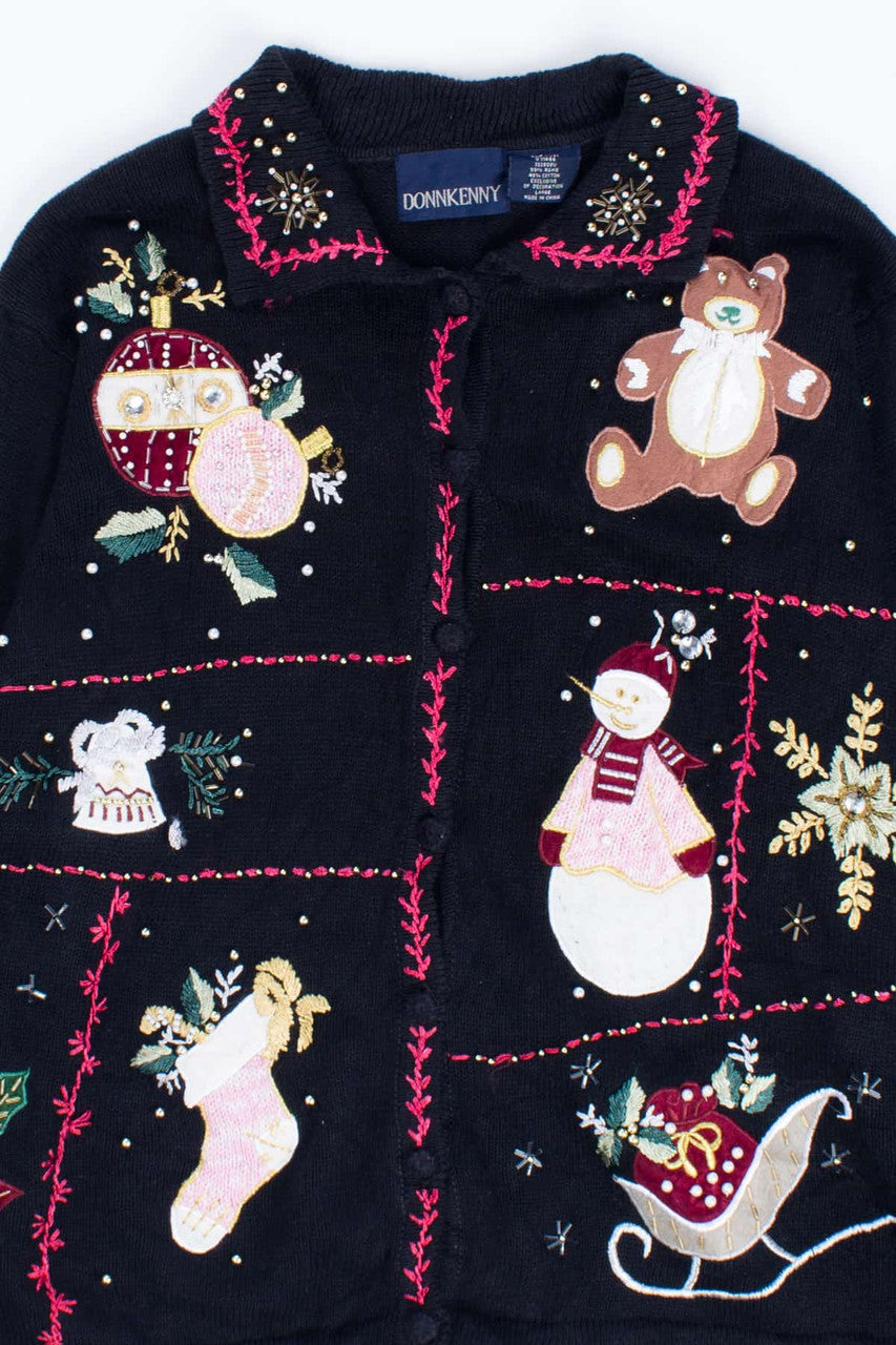 Black Ugly Christmas Cardigan 54453
