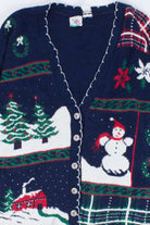Blue Ugly Christmas Cardigan 54584