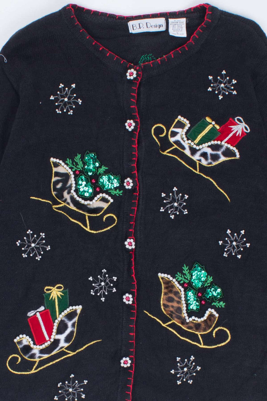 Black Ugly Christmas Cardigan 54607