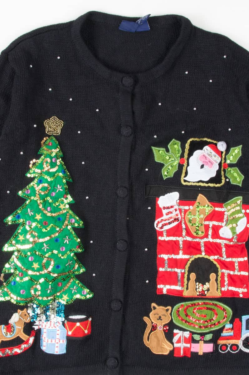 Black Ugly Christmas Cardigan 54625