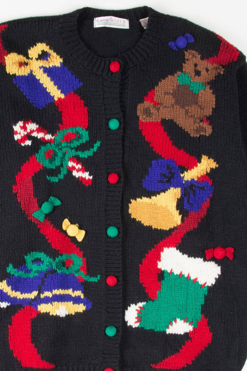 Black Ugly Christmas Cardigan 55281