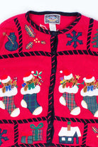 Red Ugly Christmas Cardigan 54746