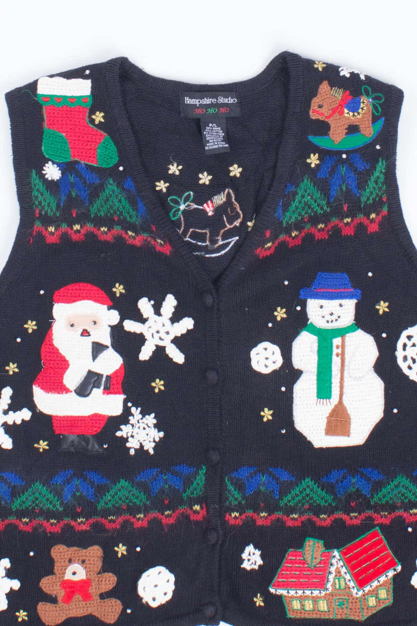 Black Ugly Christmas Vest 54794