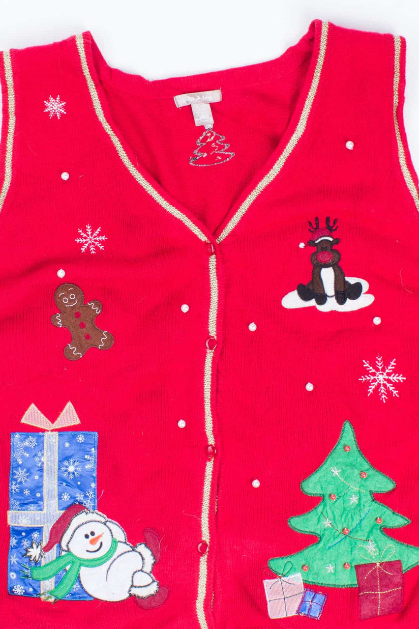Red Ugly Christmas Vest 55013