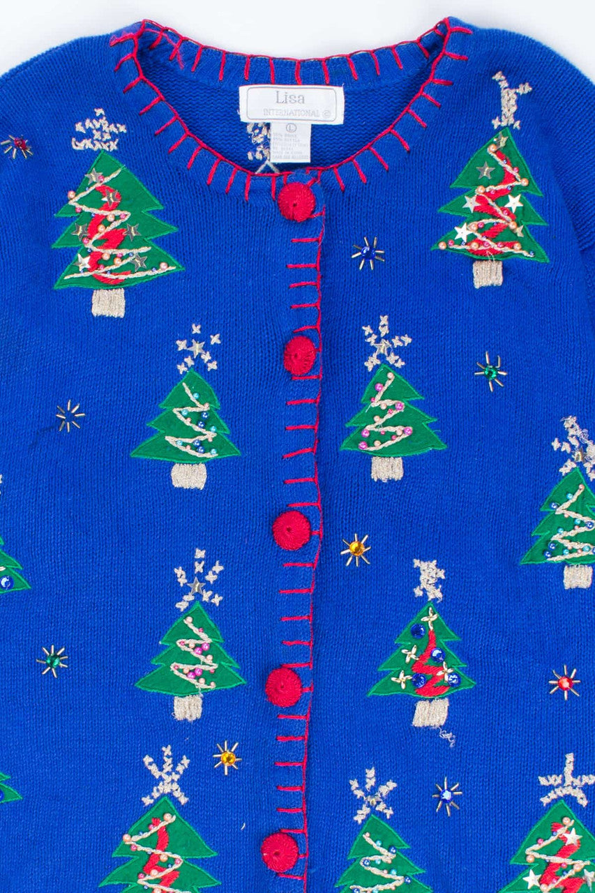 Blue Ugly Christmas Cardigan 55055