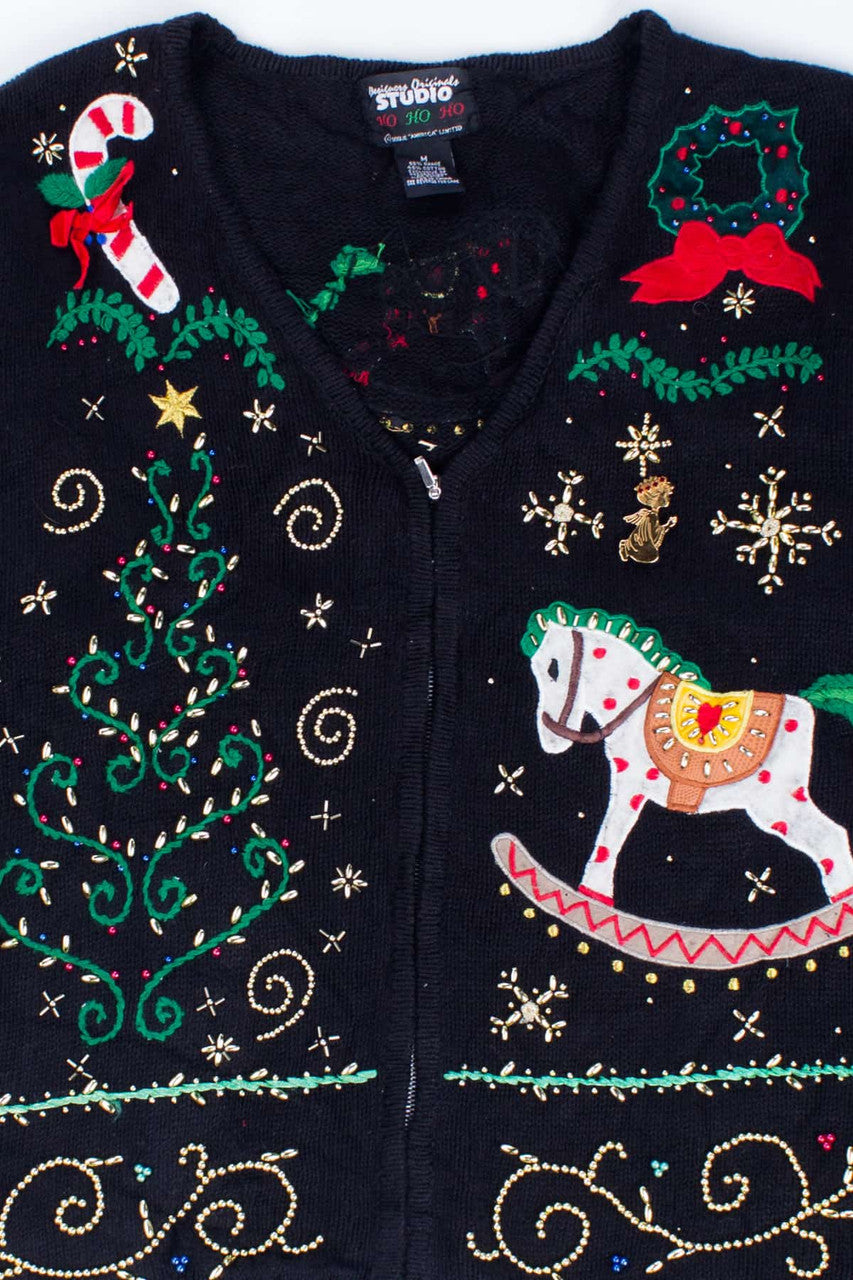Black Ugly Christmas Cardigan 55070