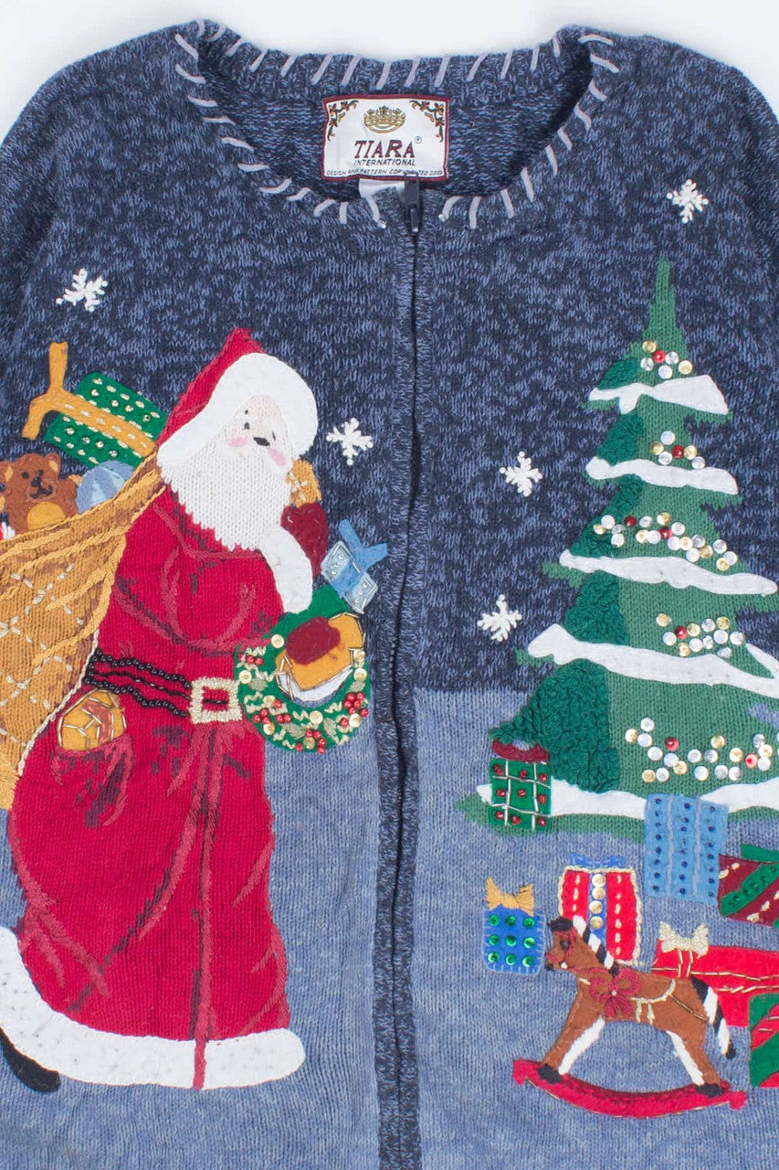 Blue Ugly Christmas Cardigan 55150