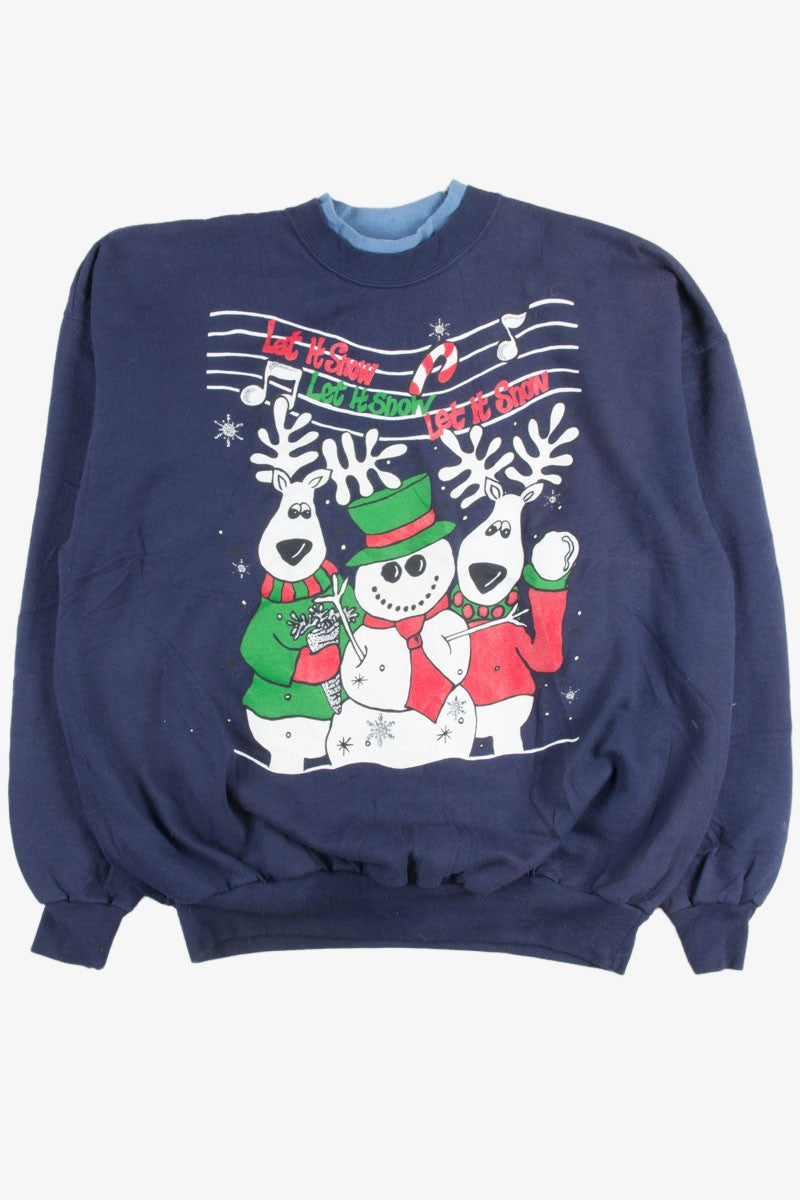 Carol Singing Reindeer & Snowmen Sweatshirt