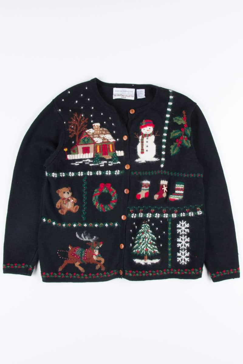 Black Ugly Christmas Cardigan 51731