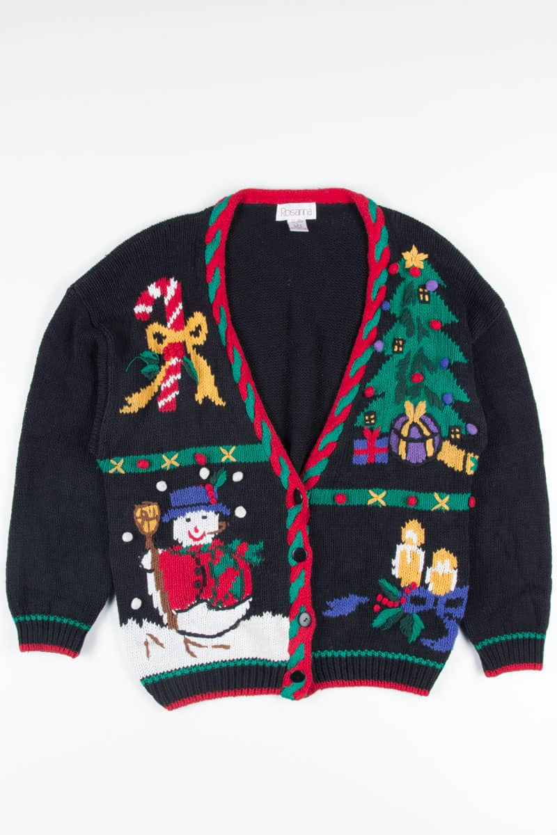 Black Ugly Christmas Cardigan 52027