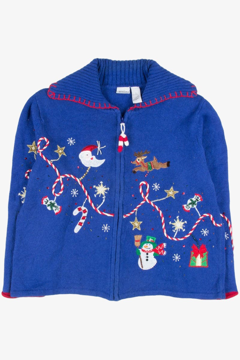 Blue Ugly Christmas Cardigan 52060