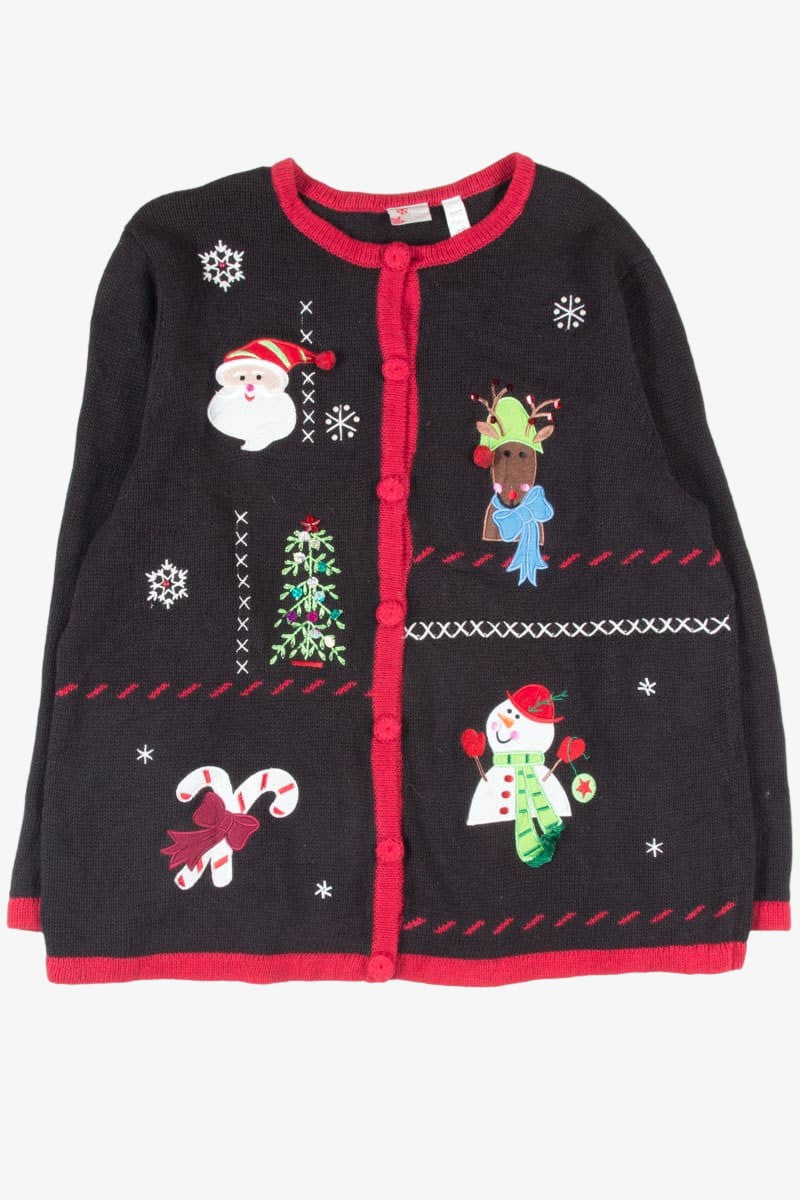 Black Ugly Christmas Cardigan 52091