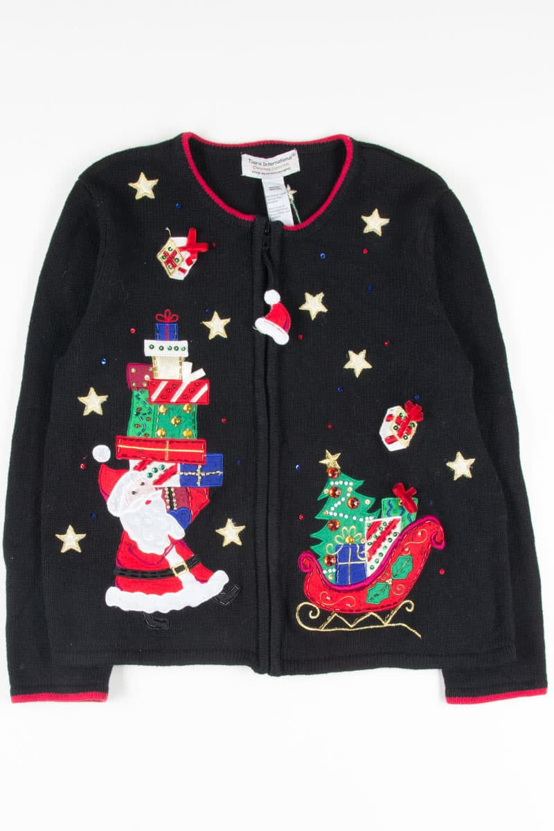 Black Ugly Christmas Cardigan 52100