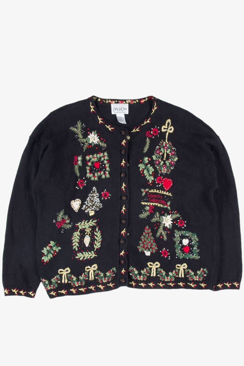 Black Ugly Christmas Cardigan 52110