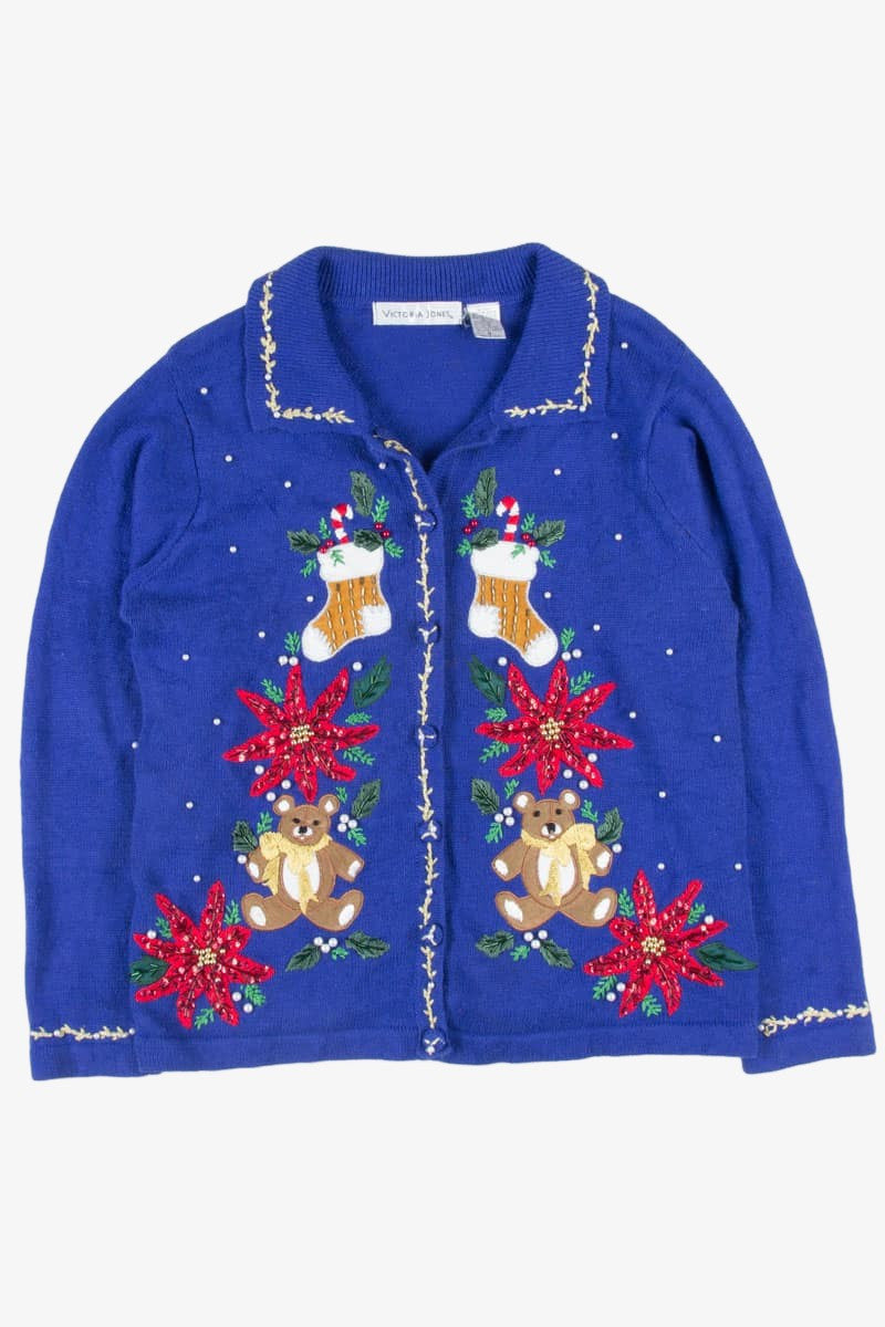 Blue Ugly Christmas Cardigan 52198