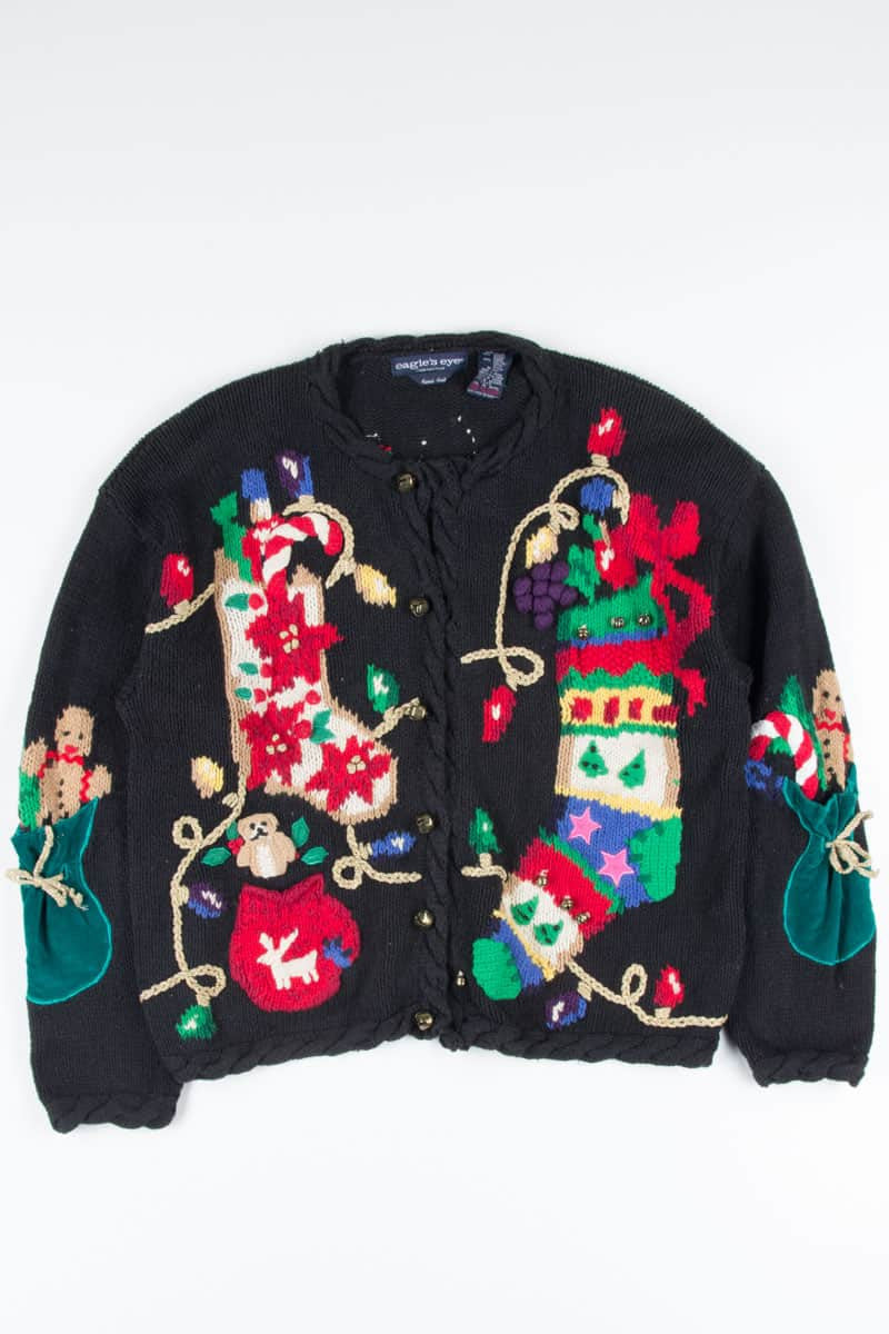 Black Ugly Christmas Cardigan 52207