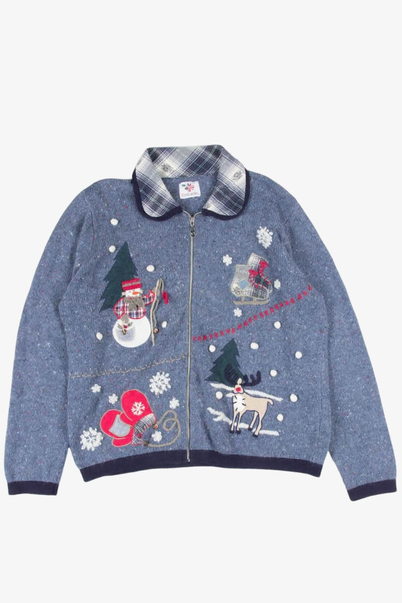 Blue Ugly Christmas Cardigan 52378