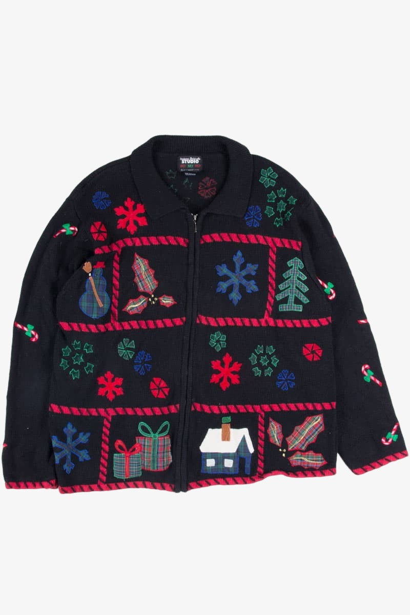 Black Ugly Christmas Cardigan 52580