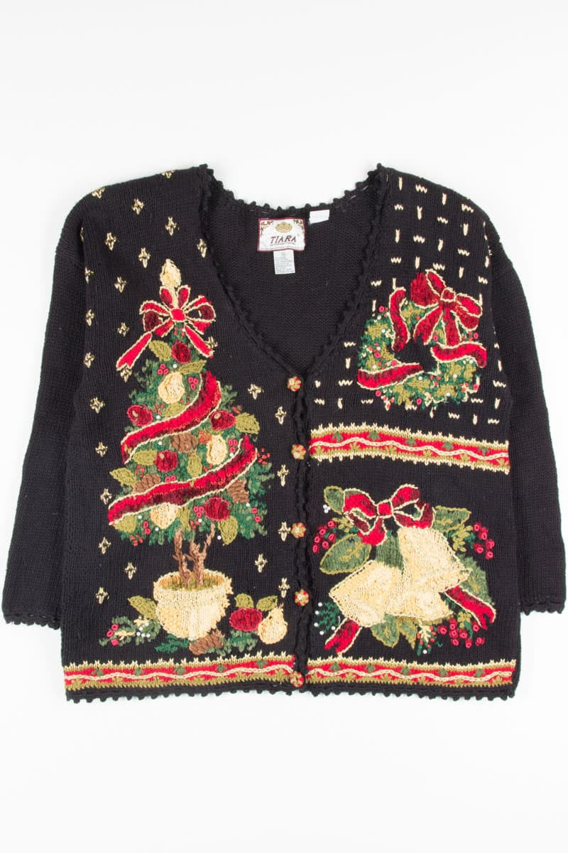 Black Ugly Christmas Cardigan 52638