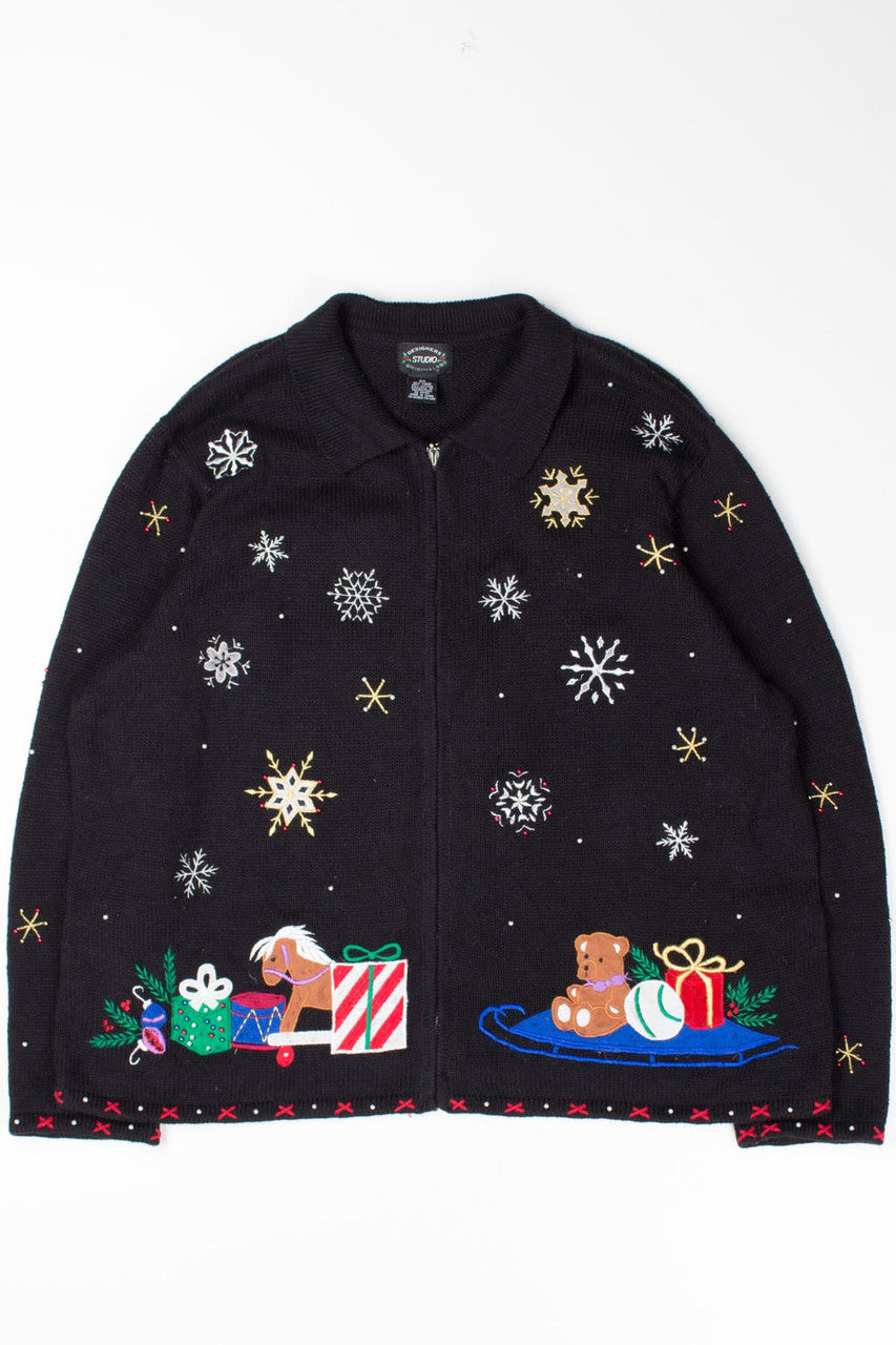 Black Ugly Christmas Cardigan 52737