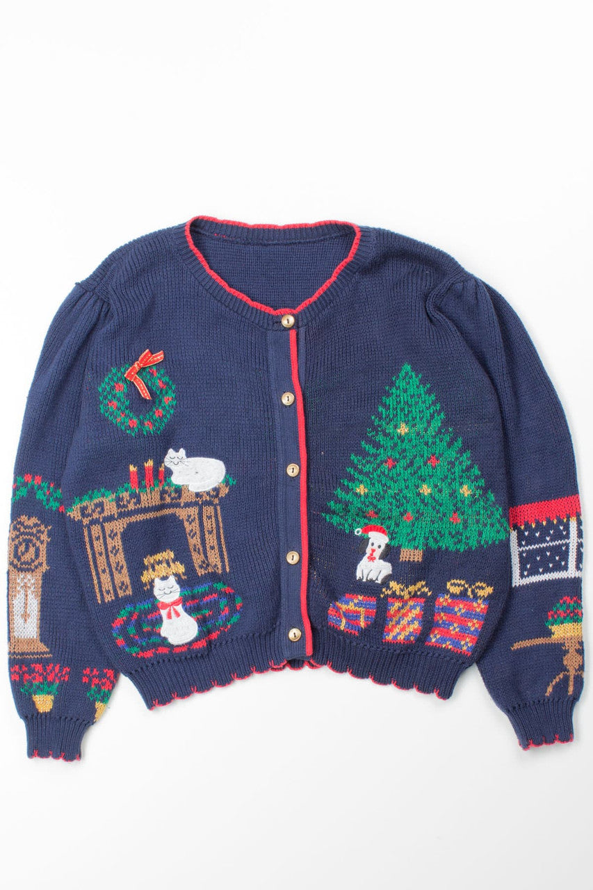 Blue Ugly Christmas Cardigan 52801