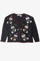 Black Ugly Christmas Cardigan 52806