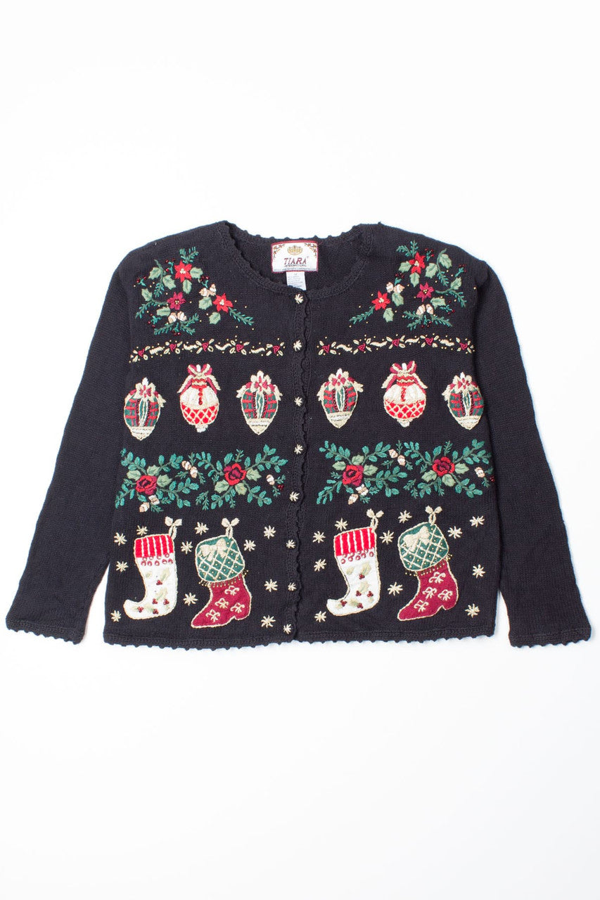 Black Ugly Christmas Cardigan 52815