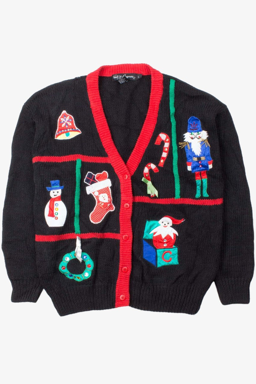 Black Ugly Christmas Cardigan 52961