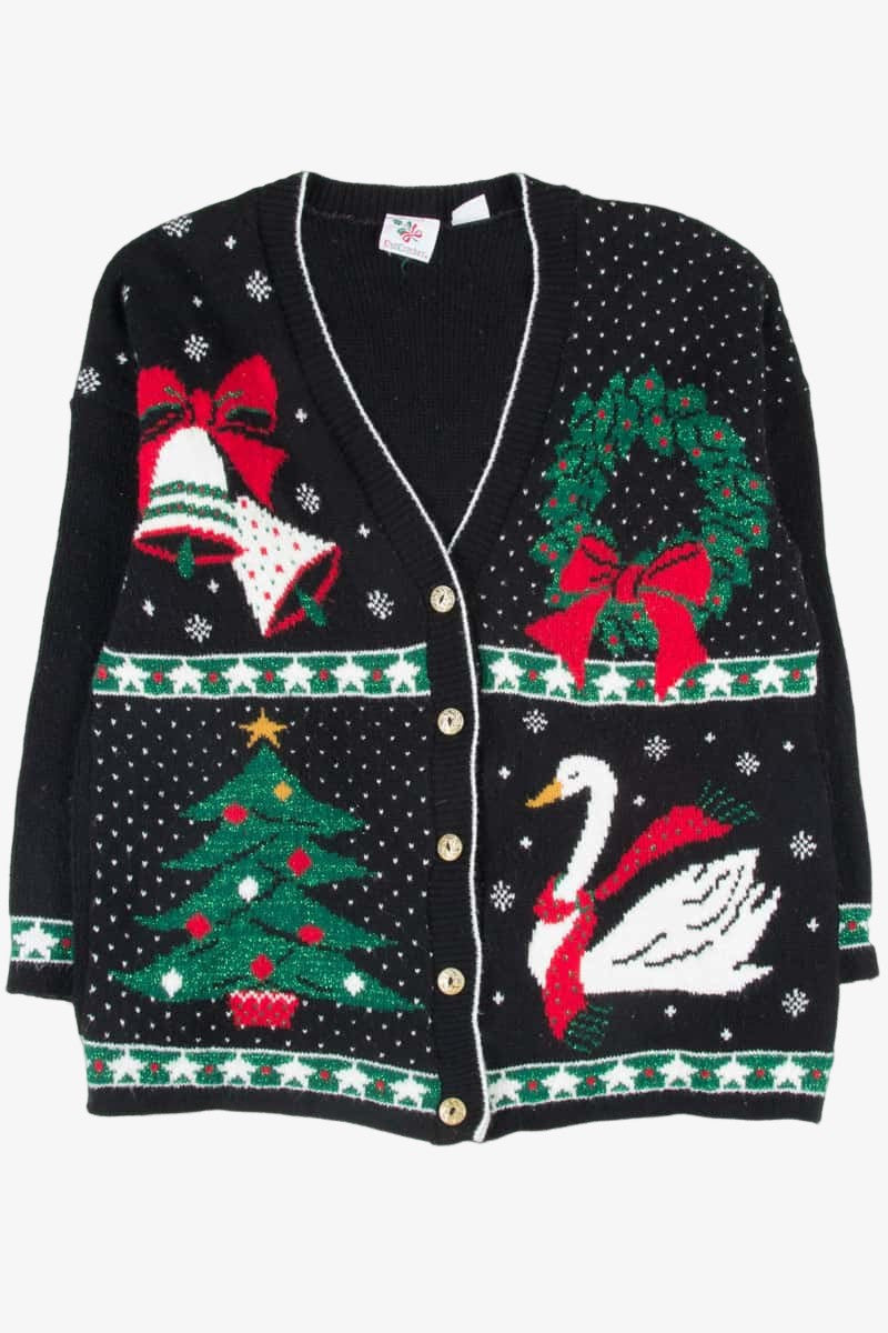 Black Ugly Christmas Cardigan 53060