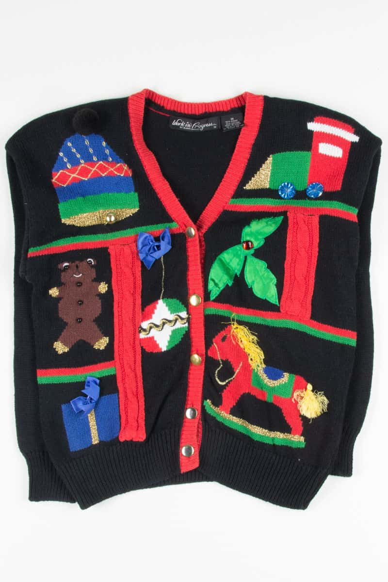 Black Ugly Christmas Cardigan 53169