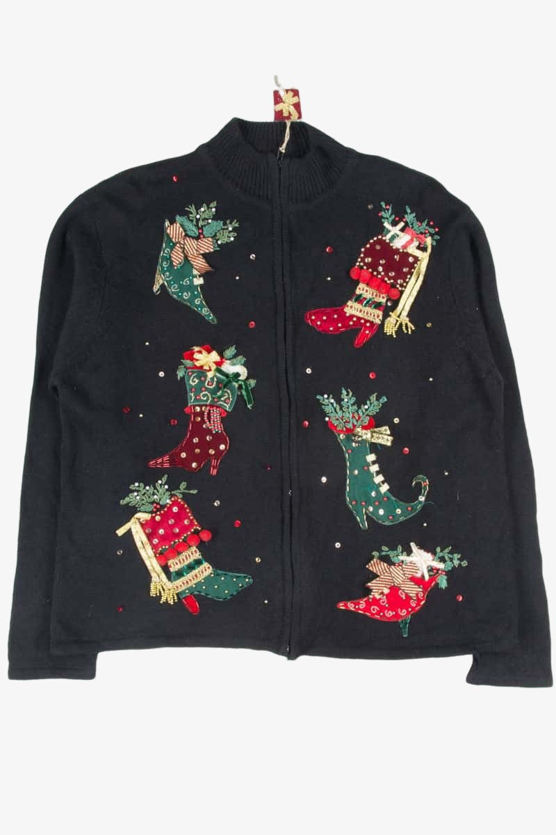 Black Ugly Christmas Cardigan 53203